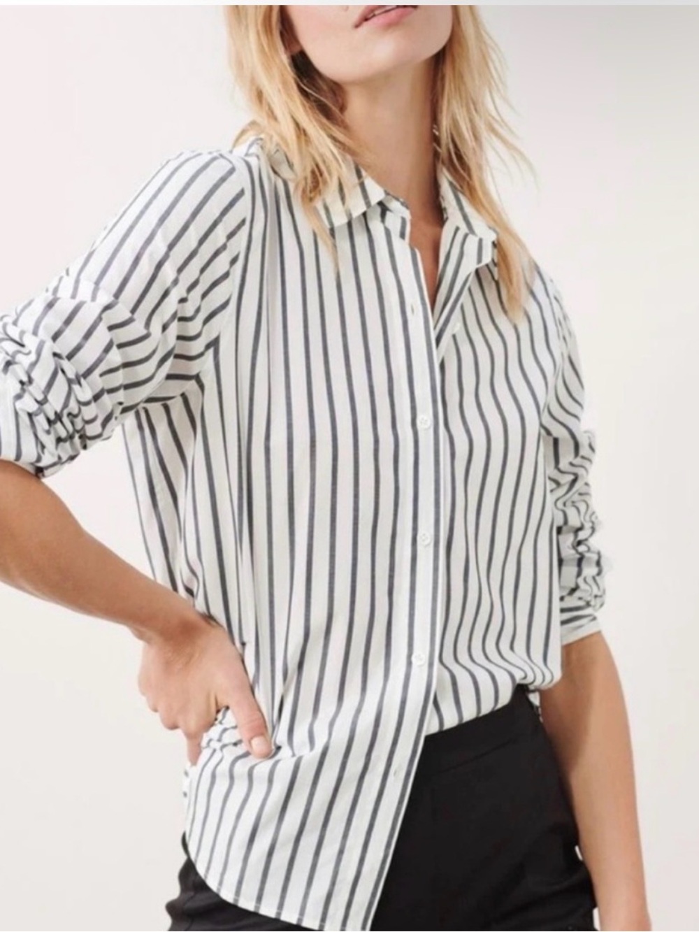 jenni kayne Classic Shirt Top Small Stripe